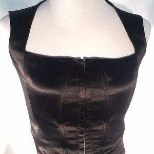 Paola Frani Black wool/silk bustier